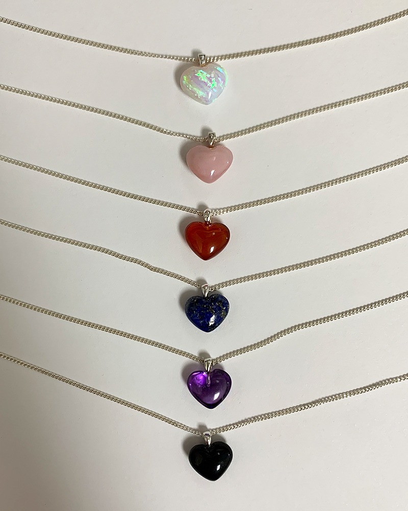Heart Stone Charm (6 colors)